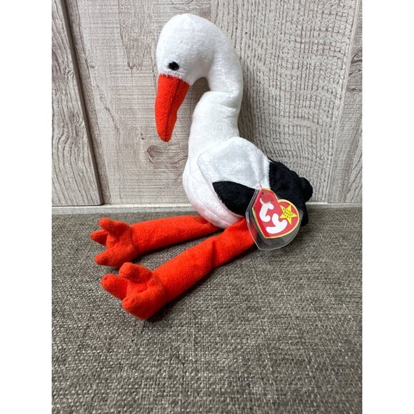 Ty Beanie Babies Stilt The Stork 1999 Plush Toy Collectible - Picture 1 of 9